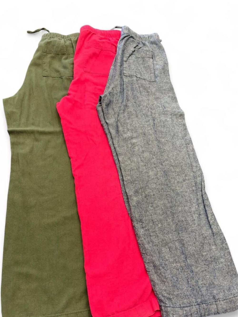 GAP XS Pull-On Wide Leg Pants Lot of 3 Pink Green Blue Gray